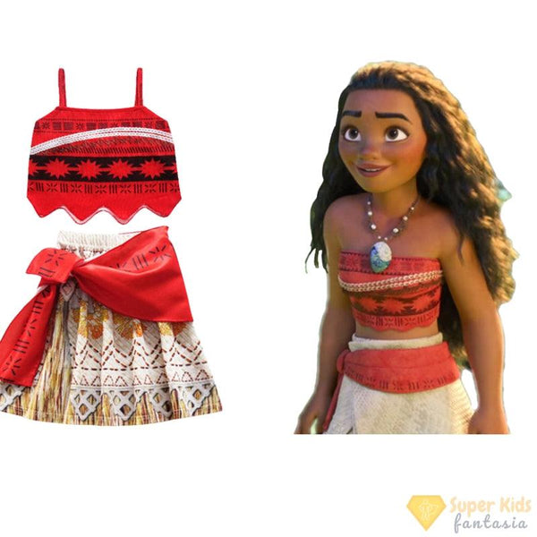 Fantasia Infantil - Moana + Colar Incluso