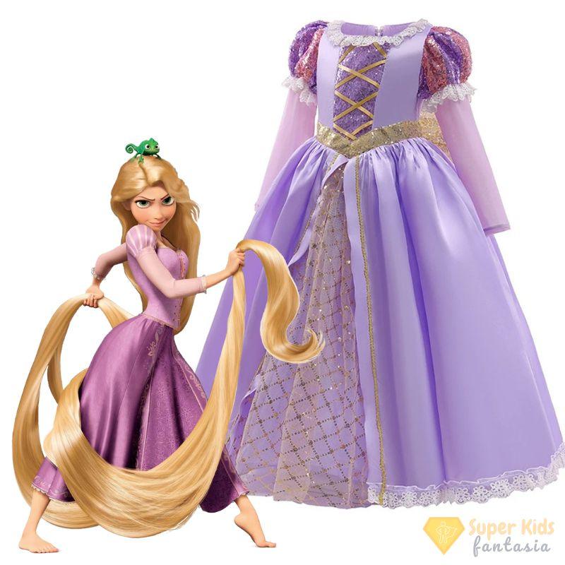 Fantasia Infantil - Rapunzel (Filme Enrolados) + Kit completo